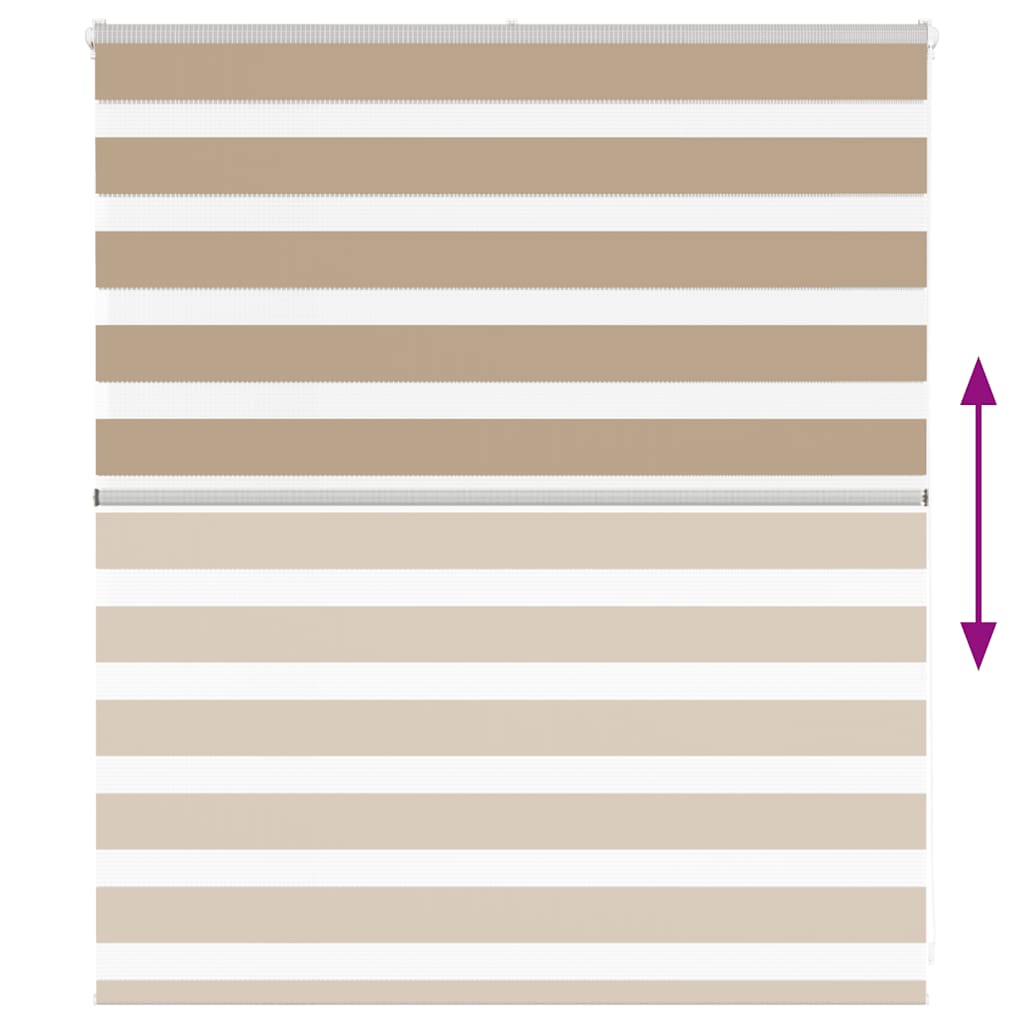 zebragardin sandbrun 135x100 cm stofbredde 130,9 cm polyester