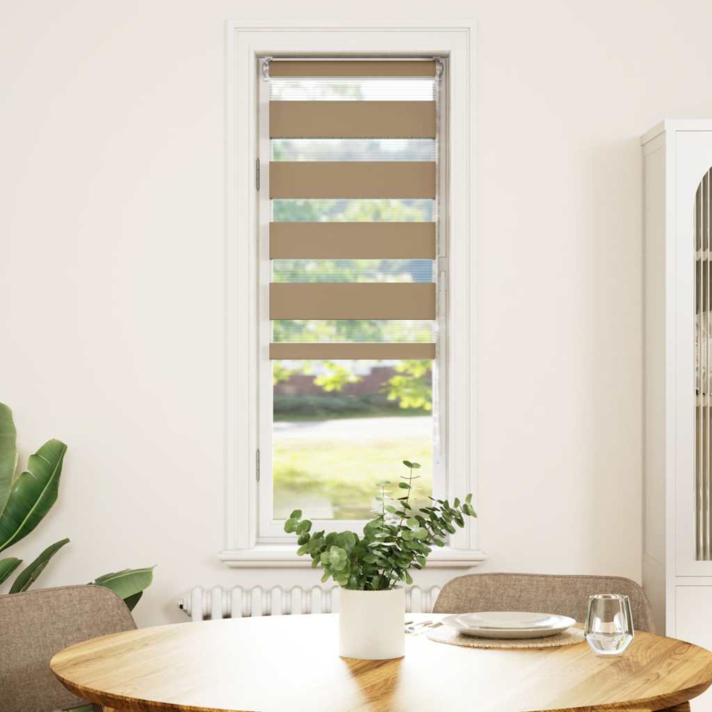 zebragardin sandbrun 40x150 cm stofbredde 35,9 cm polyester
