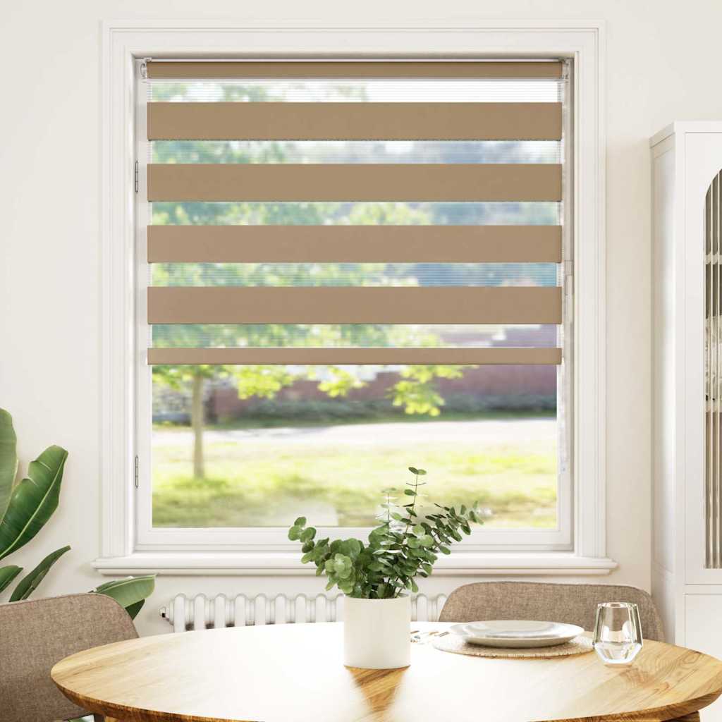 zebragardin sandbrun 110x150 cm stofbredde 105,9 cm polyester