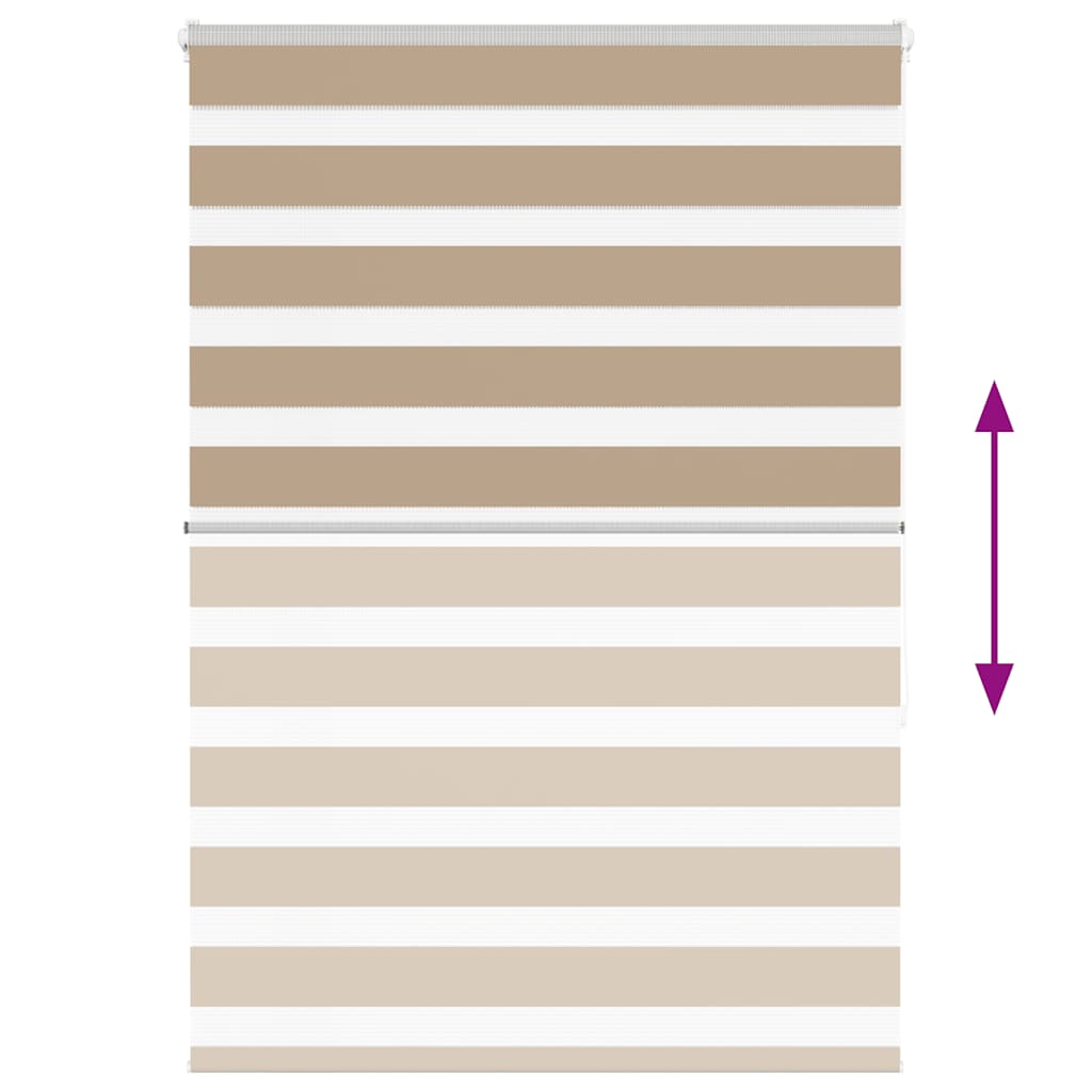 zebragardin sandbrun 115x150 cm stofbredde 110,9 cm polyester
