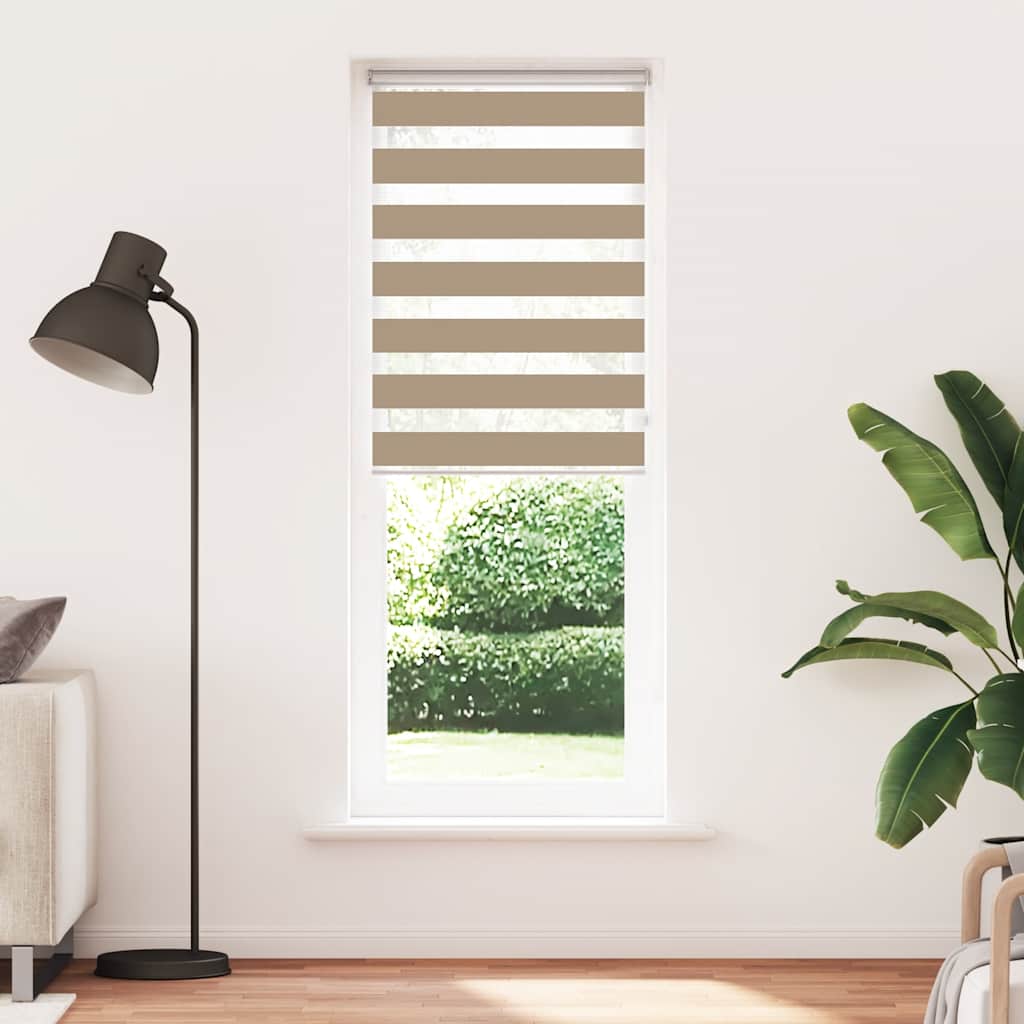 zebragardin sandbrun 75x200 cm stofbredde 70,9 cm polyester