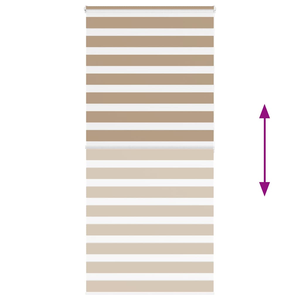 zebragardin sandbrun 95x200 cm stofbredde 90,9 cm polyester