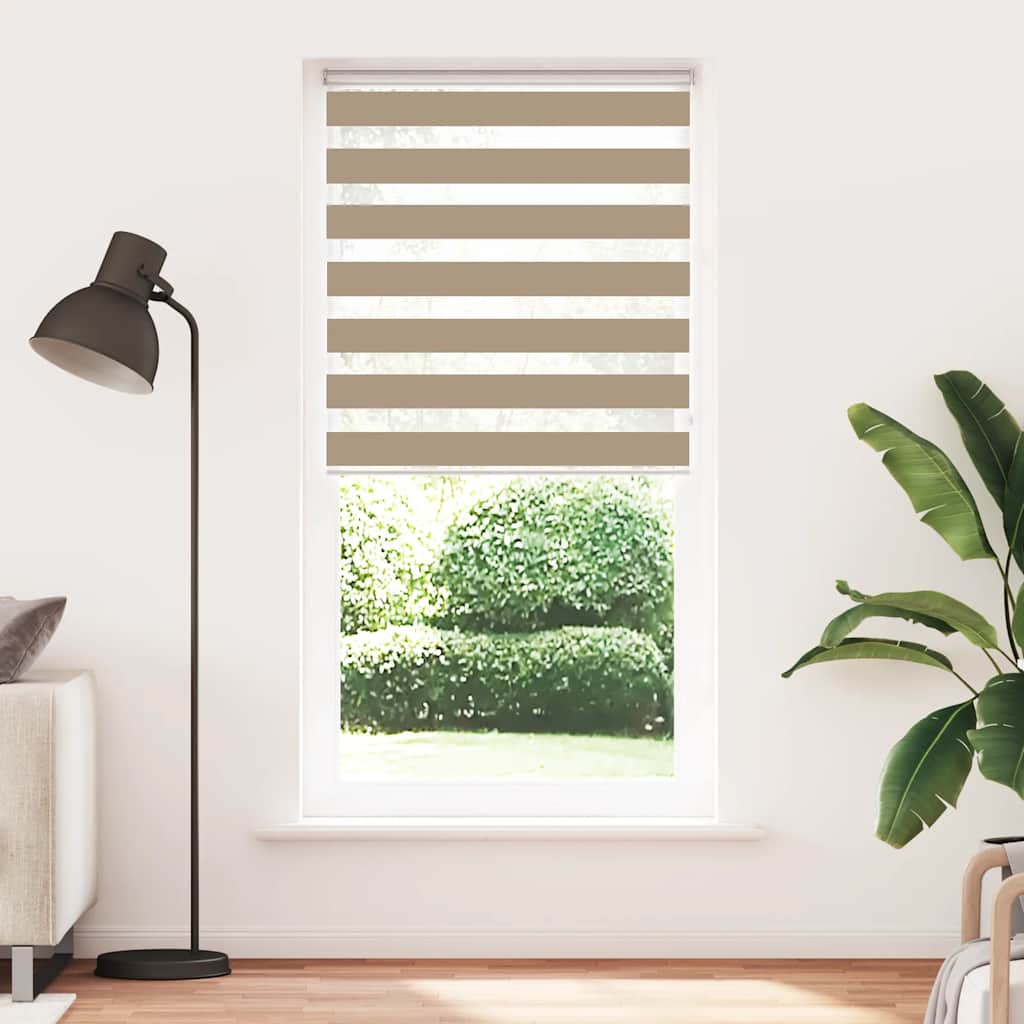 zebragardin sandbrun 110x200 cm stofbredde 105,9 cm polyester
