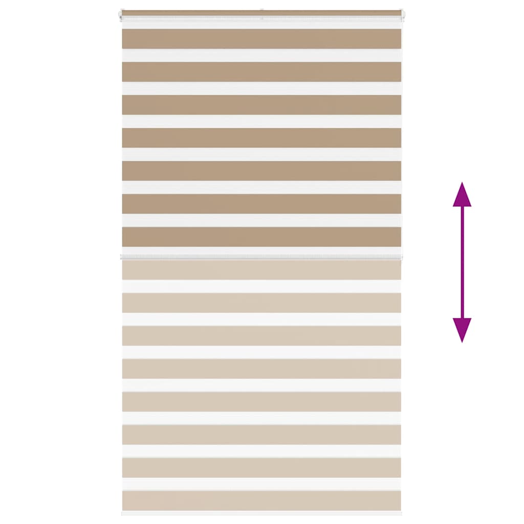 zebragardin sandbrun 130x200 cm stofbredde 125,9 cm polyester