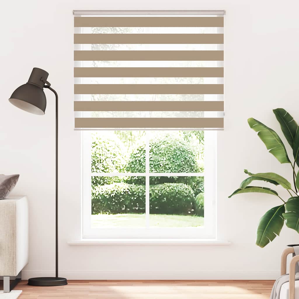 zebragardin sandbrun 140x200 cm stofbredde 135,9 cm polyester