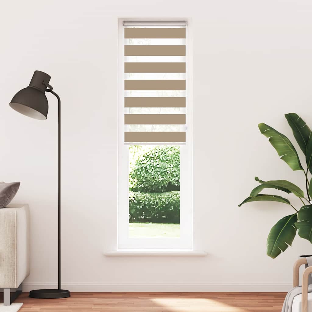 zebragardin sandbrun 65x230 cm stofbredde 60,9 cm polyester