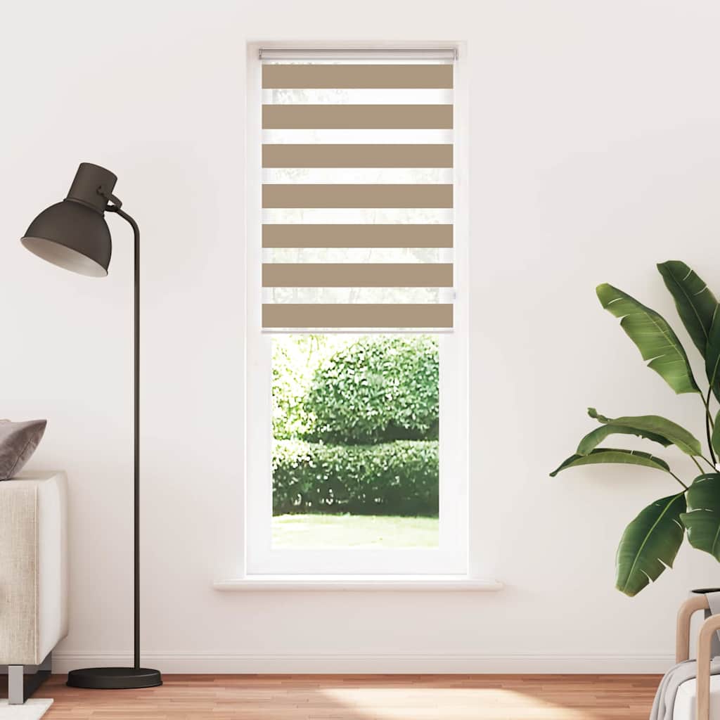 zebragardin sandbrun 80x230 cm stofbredde 75,9 cm polyester