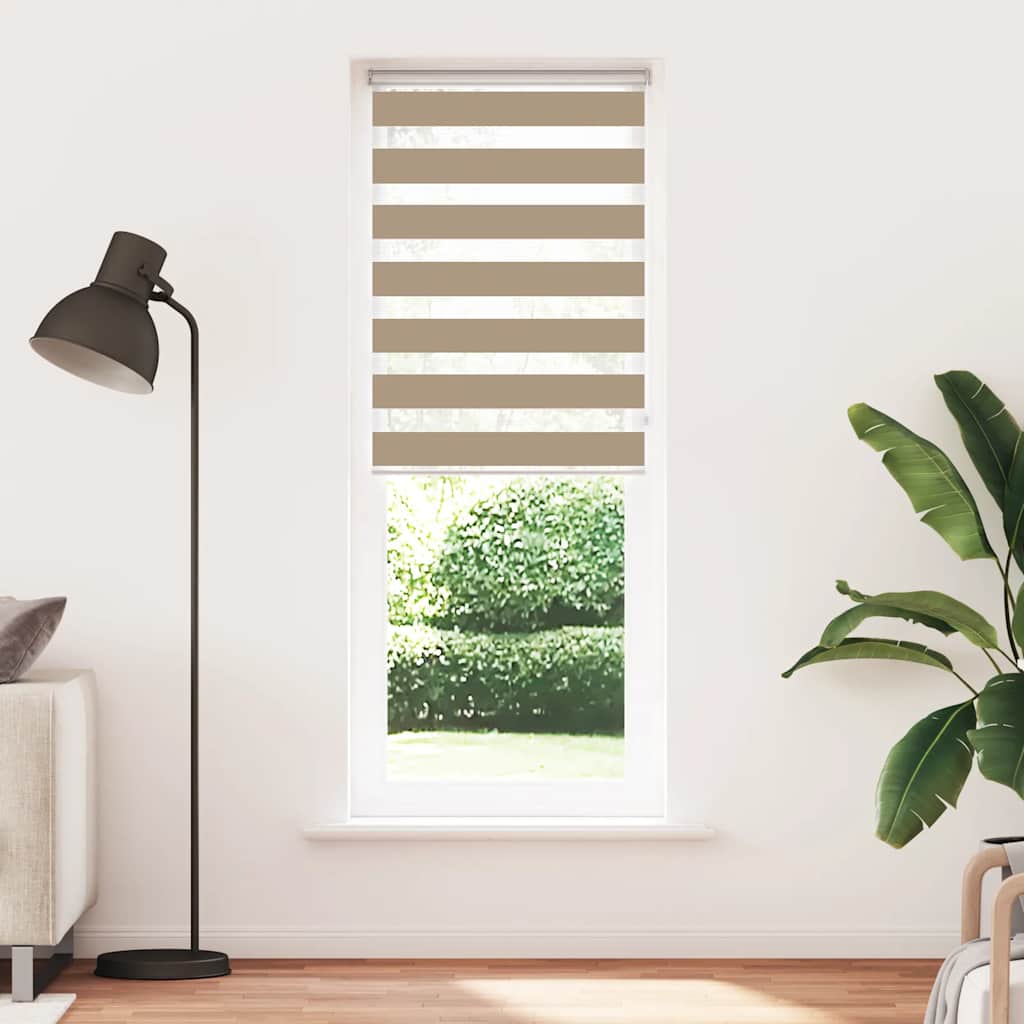 zebragardin sandbrun 85x230 cm stofbredde 80,9 cm polyester