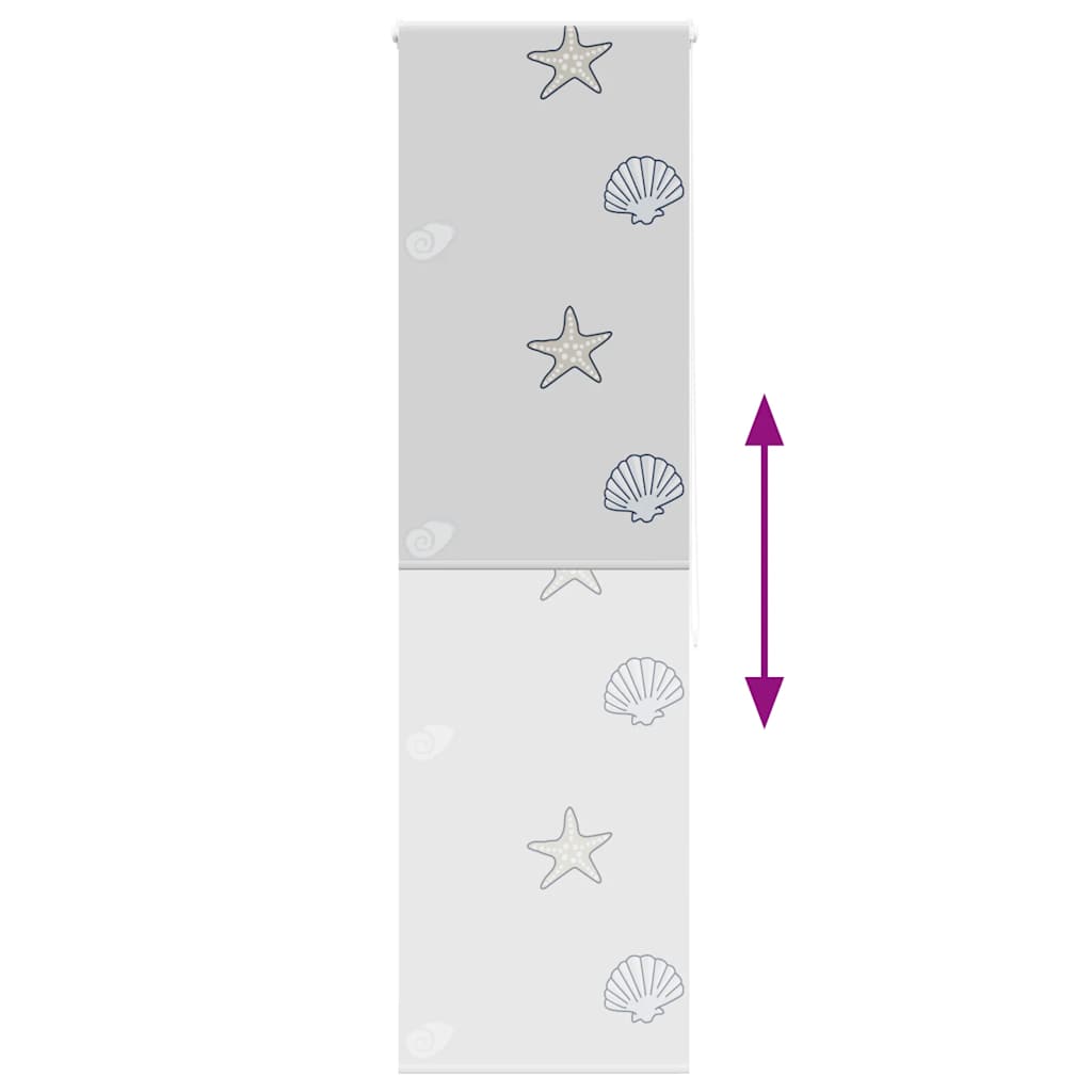 Bruserullegardin 60x240 cm Stofbredde 56 cm