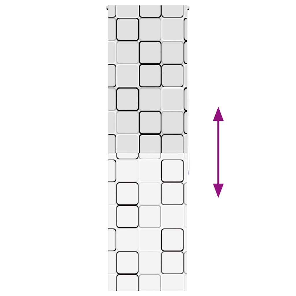 Bruserullegardin 60x240 cm Stofbredde 56 cm