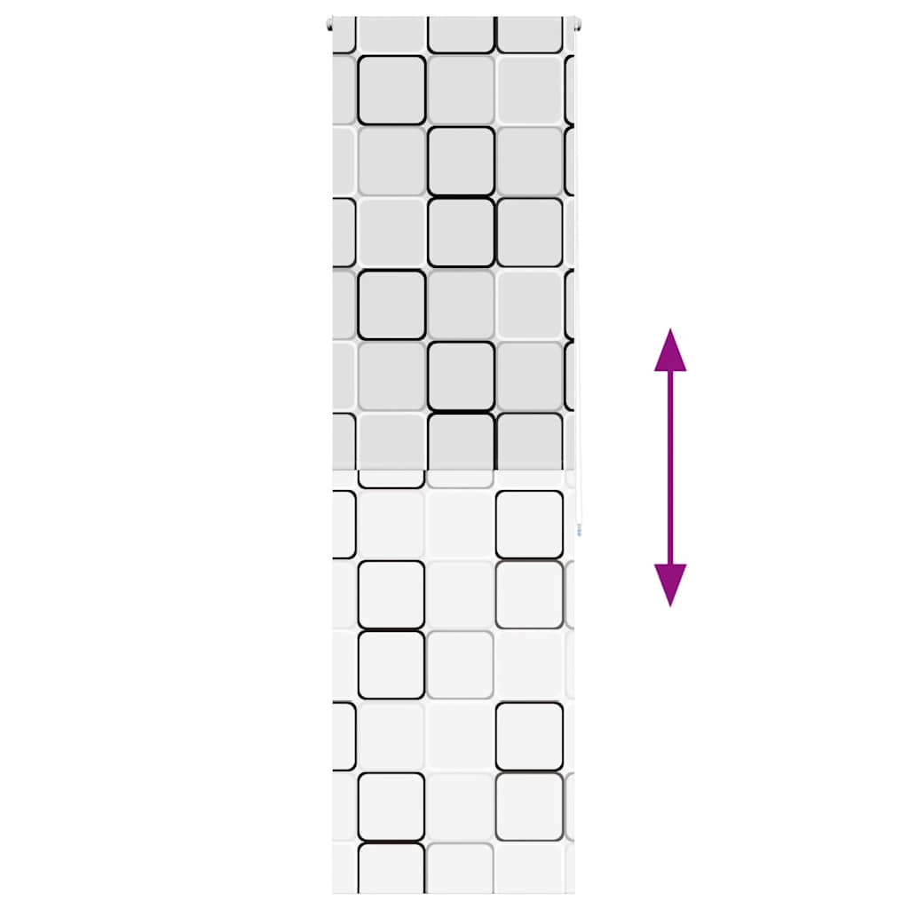 Bruserullegardin 80x240 cm Stofbredde 76 cm