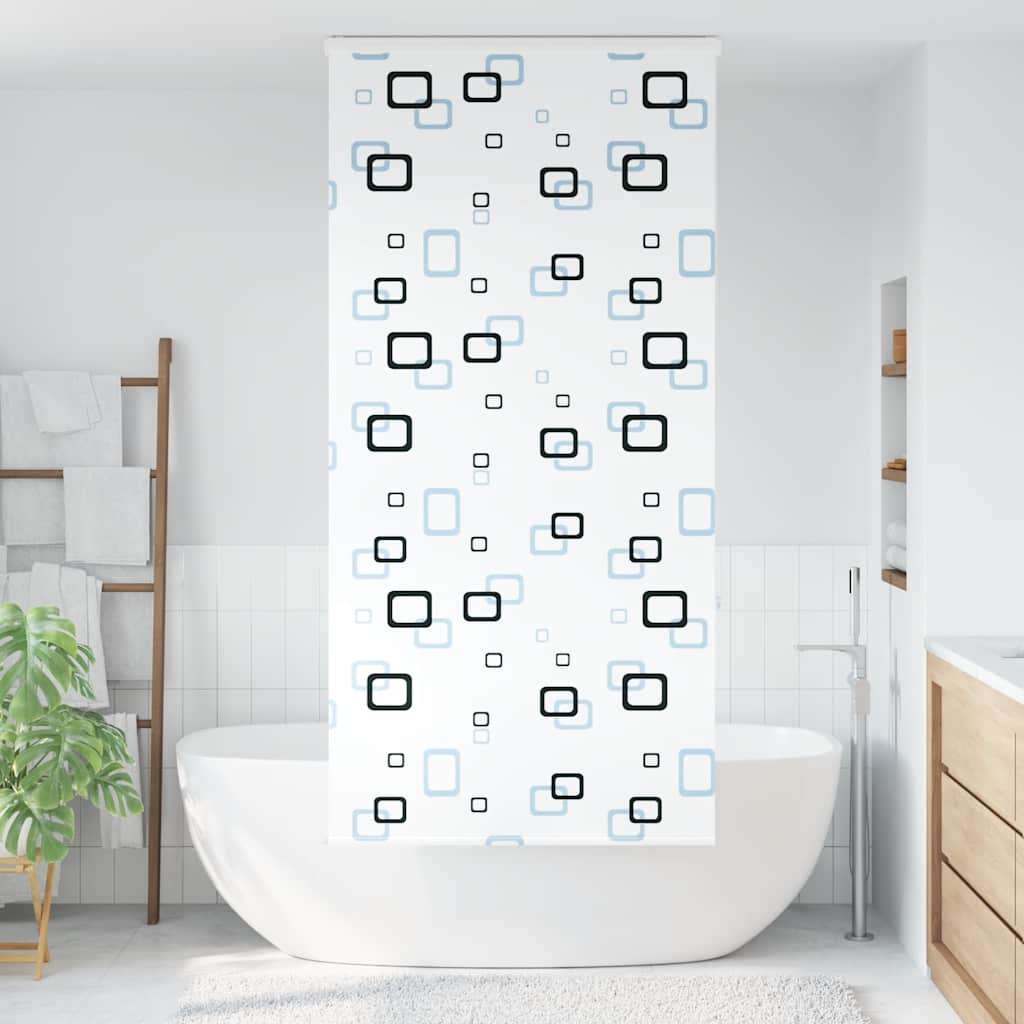 Bruserullegardin med kassette 90x240 cm Stofbredde 86 cm
