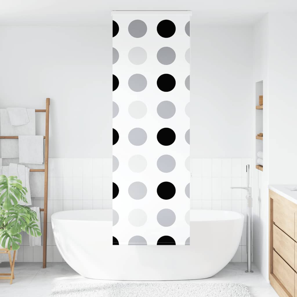 Bruserullegardin med kassette 60x240 cm Stofbredde 56 cm