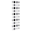 Bruserullegardin med kassette 60x240 cm Stofbredde 56 cm