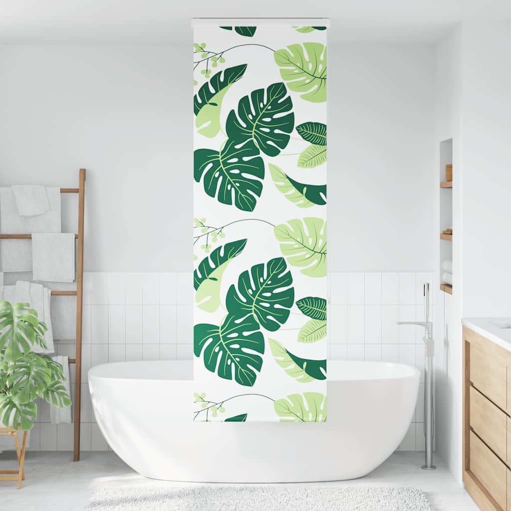 Bruserullegardin med kassette 80x240 cm Stofbredde 76 cm