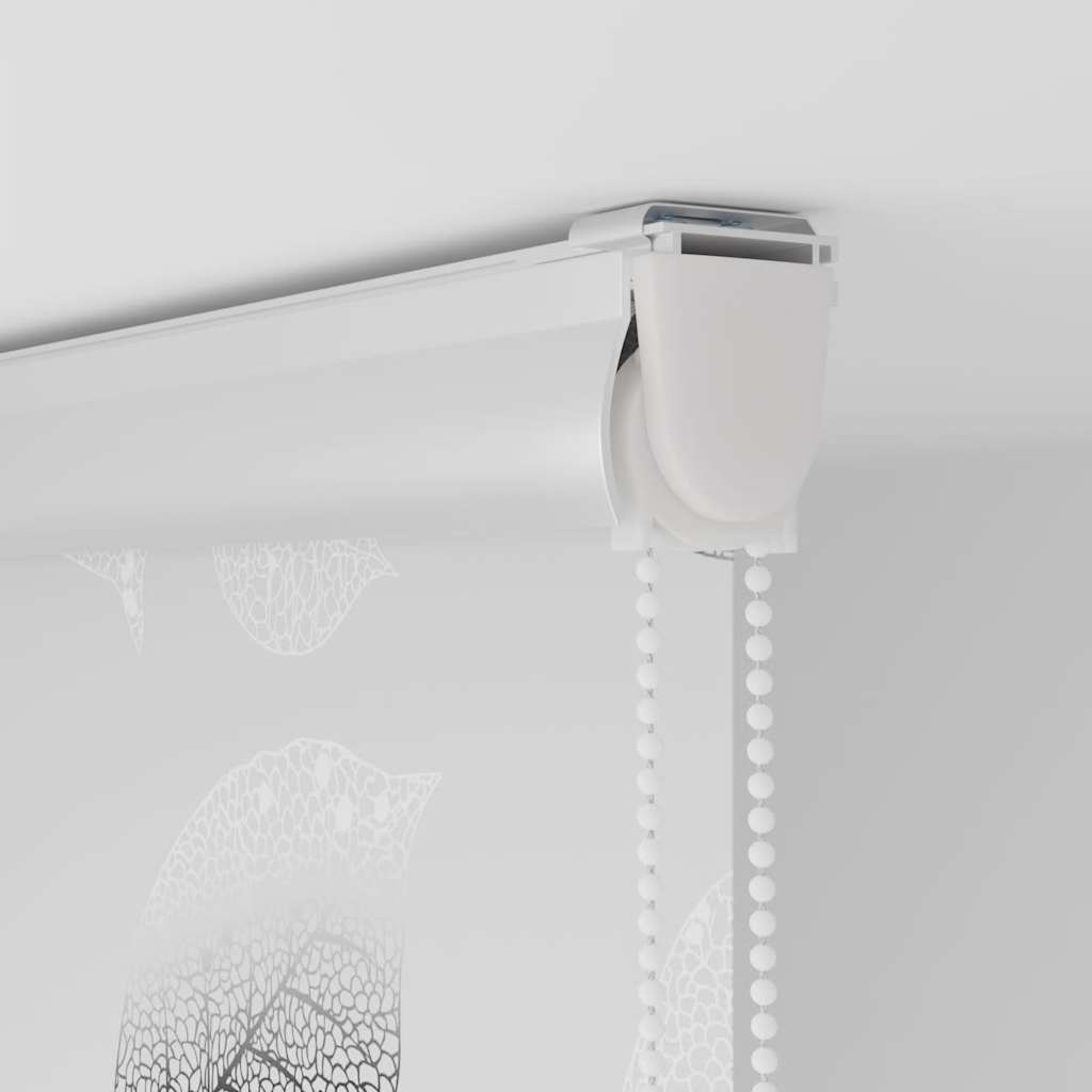 Bruserullegardin med kassette 130x240 cm Stofbredde 126 cm