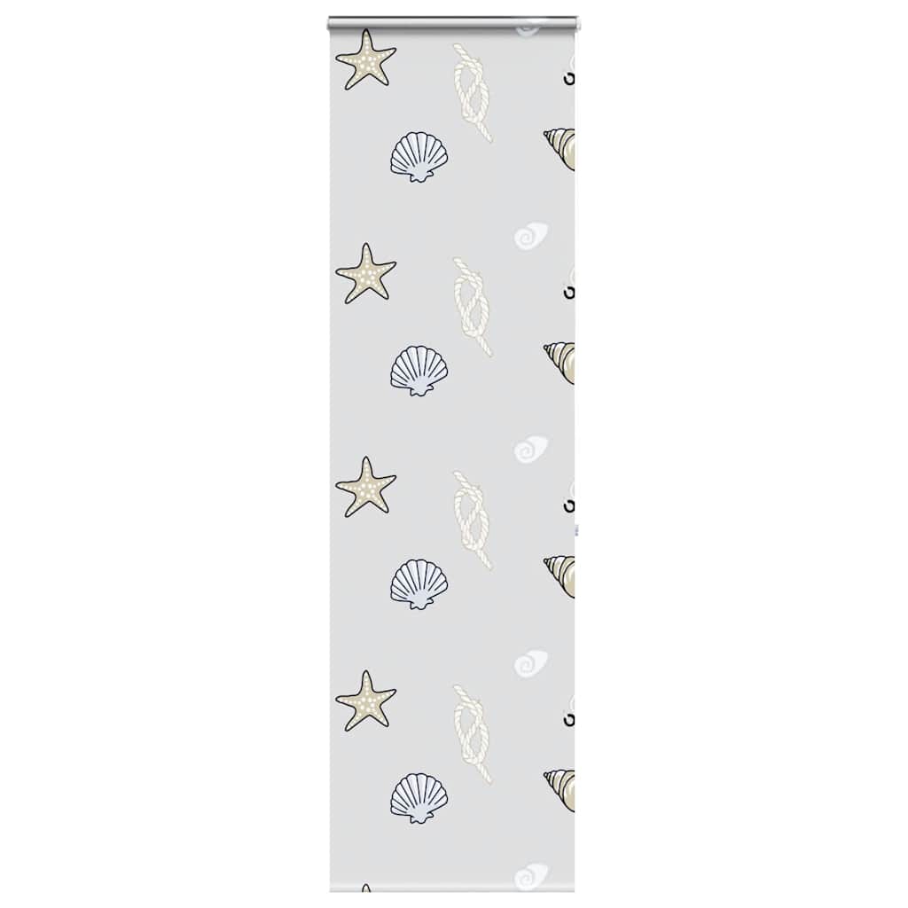 Bruserullegardin med kassette 80x240 cm Stofbredde 76 cm