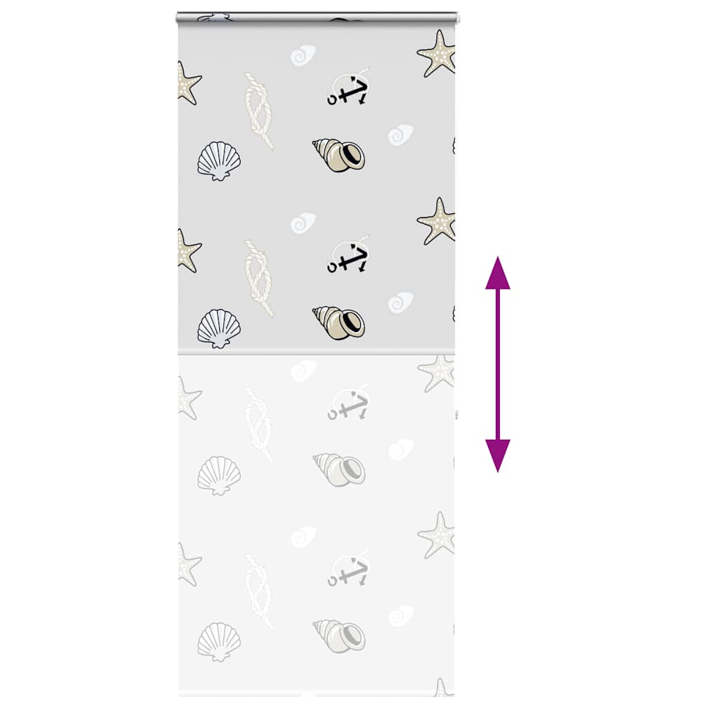 Bruserullegardin med kassette 100x240 cm Stofbredde 96 cm