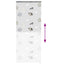 Bruserullegardin med kassette 110x240 cm Stofbredde 106 cm