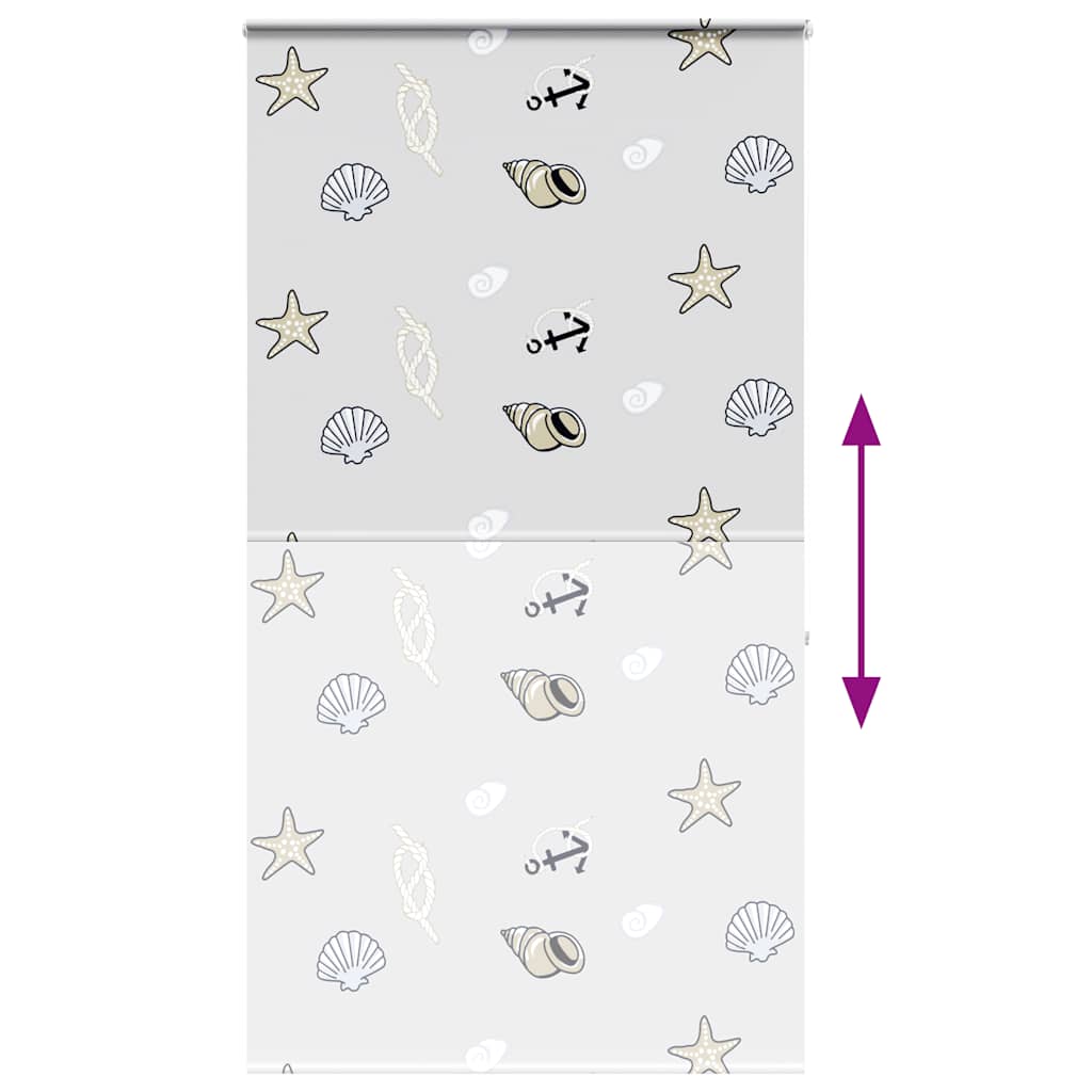 Bruserullegardin med kassette 140x240 cm Stofbredde 136 cm