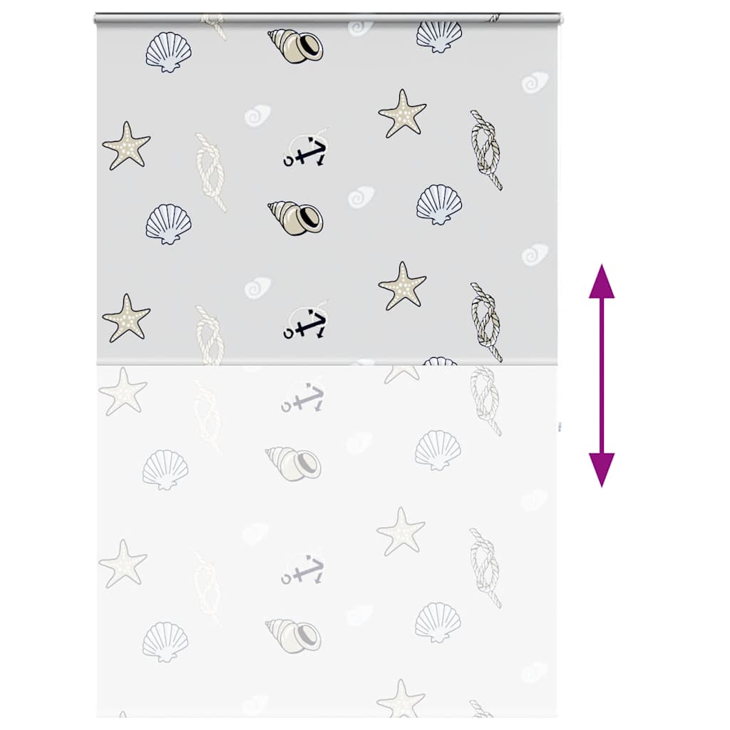 Bruserullegardin med kassette 150x240 cm Stofbredde 146 cm