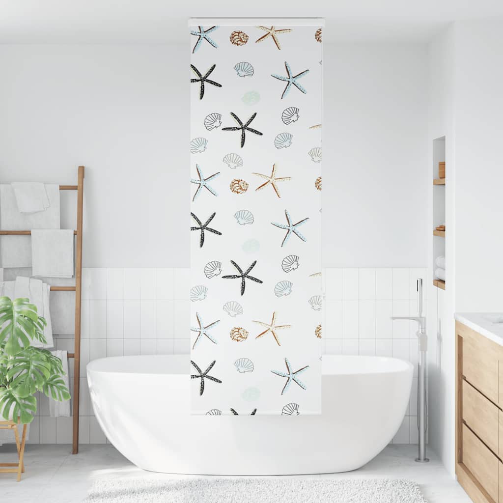Bruserullegardin med kassette 80x240 cm Stofbredde 76 cm