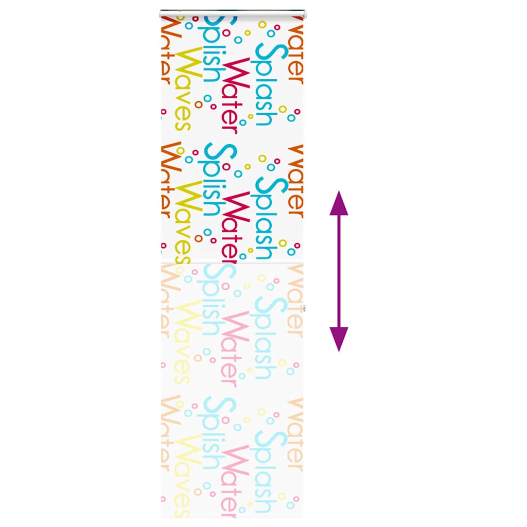 Bruserullegardin med kassette 70x240 cm Stofbredde 66 cm