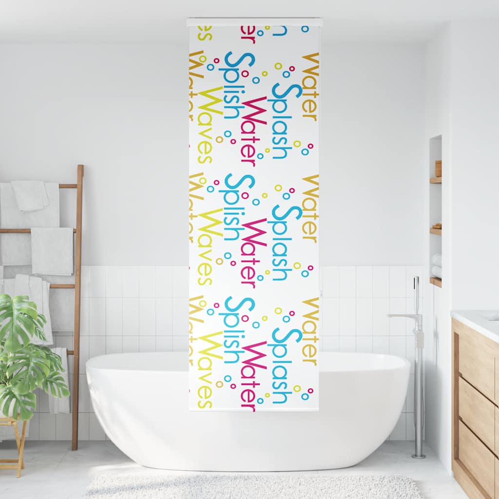 Bruserullegardin med kassette 80x240 cm Stofbredde 76 cm