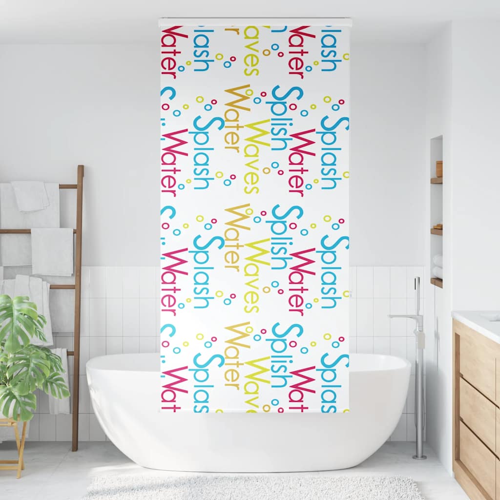 Bruserullegardin med kassette 90x240 cm Stofbredde 86 cm