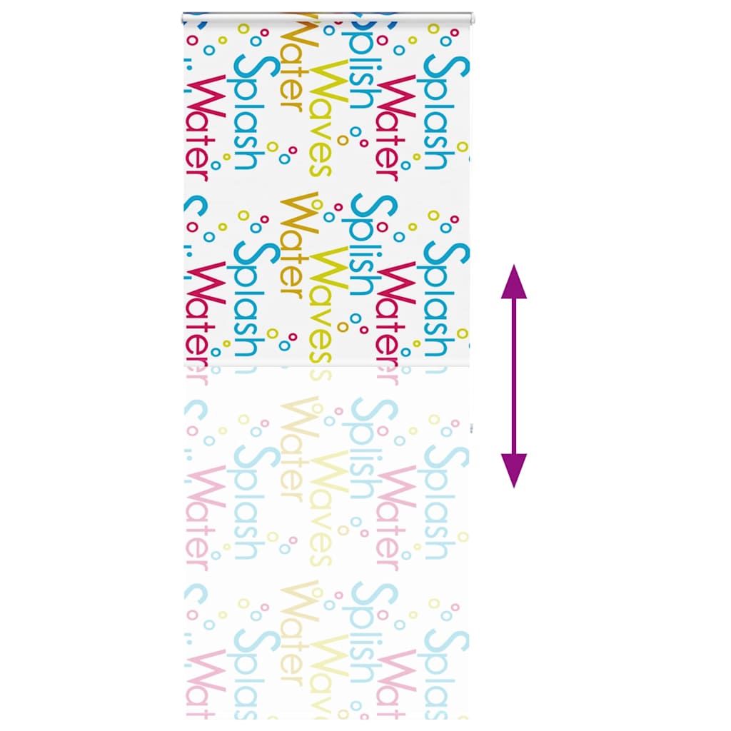 Bruserullegardin med kassette 100x240 cm Stofbredde 96 cm