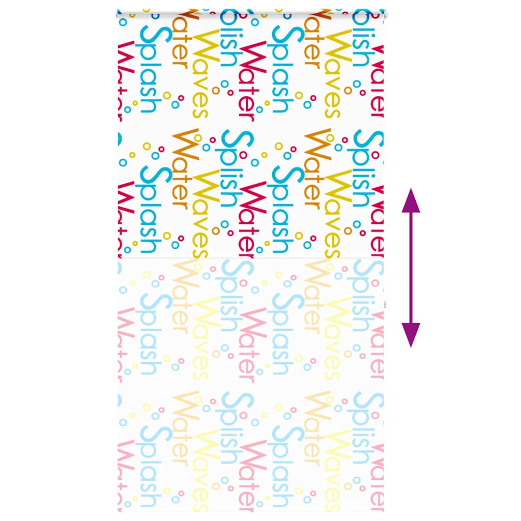 Bruserullegardin med kassette 130x240 cm Stofbredde 126 cm
