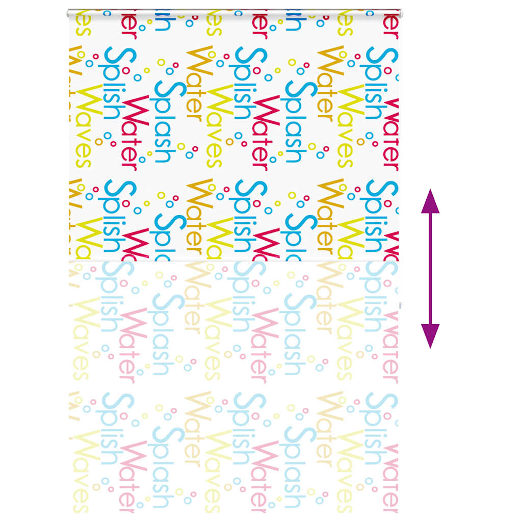 Bruserullegardin med kassette 150x240 cm Stofbredde 146 cm