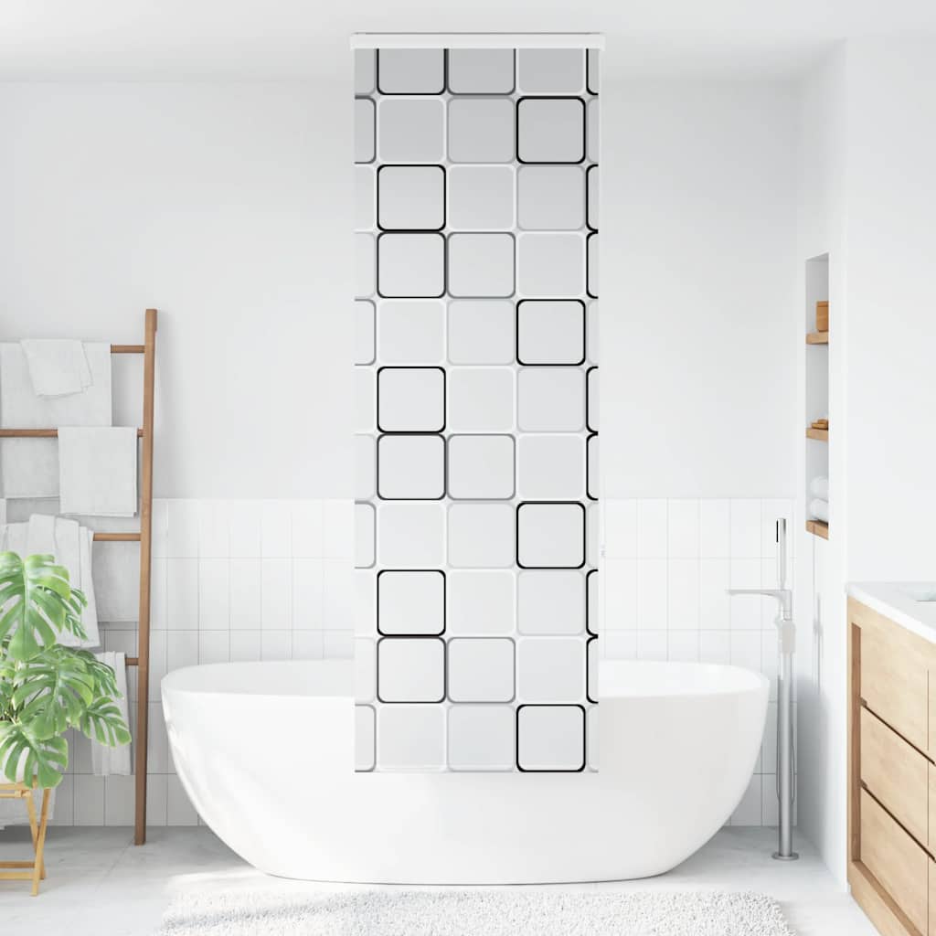 Bruserullegardin med kassette 80x240 cm Stofbredde 76 cm