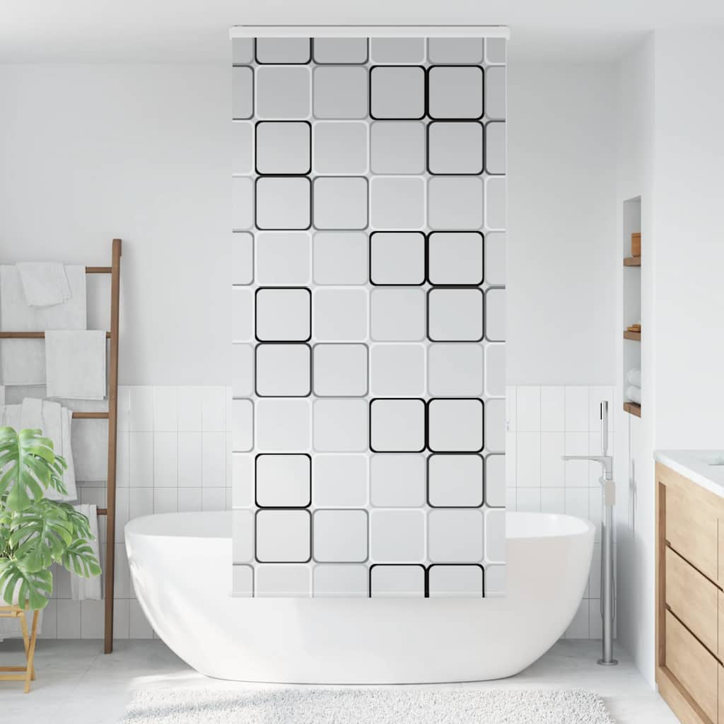 Bruserullegardin med kassette 90x240 cm Stofbredde 86 cm