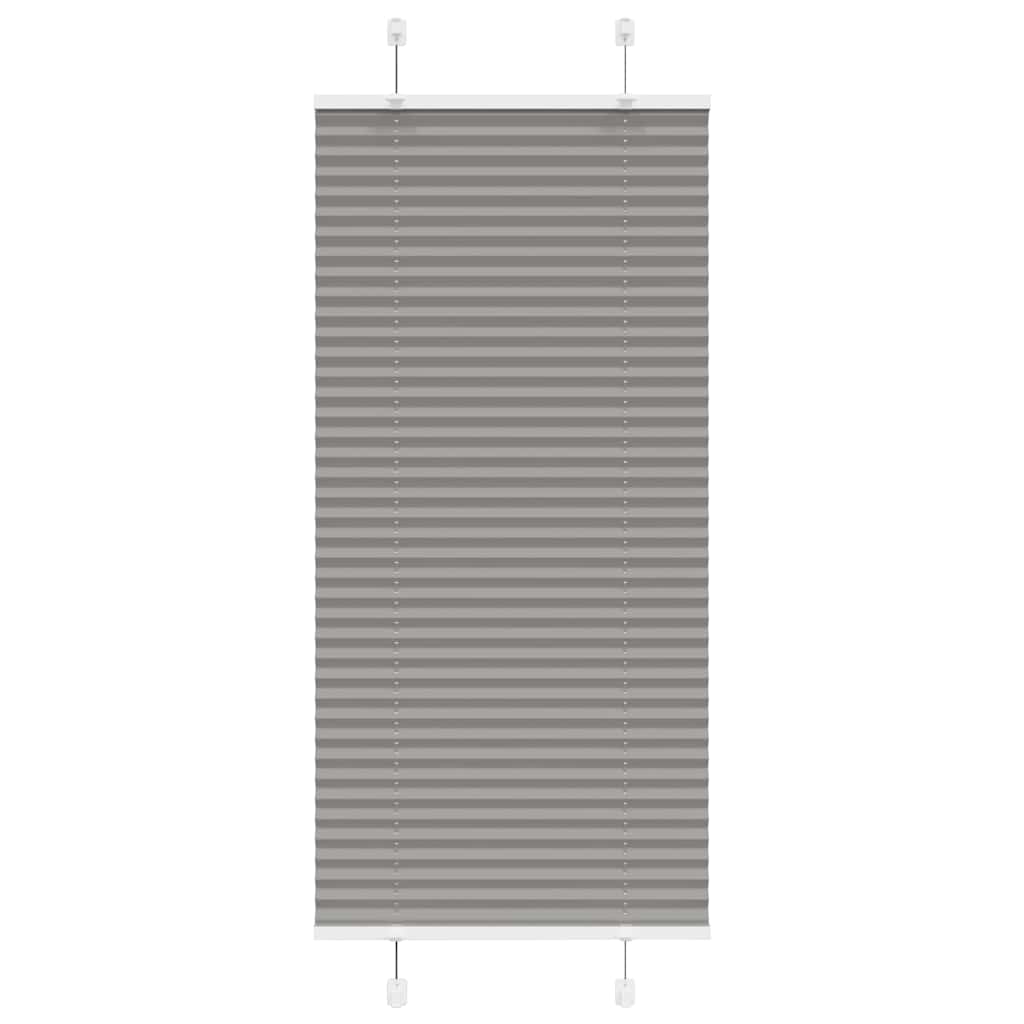 Plisségardin Antracit 55x100 cm Stofbredde 54,4 cm Polyester