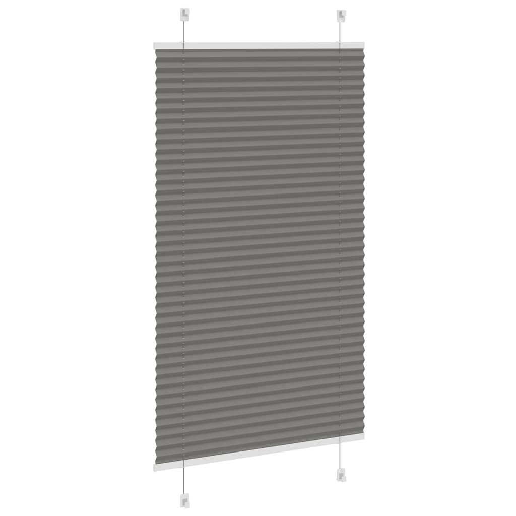 Plisségardin Antracit 70x100 cm Stofbredde 69,4 cm Polyester