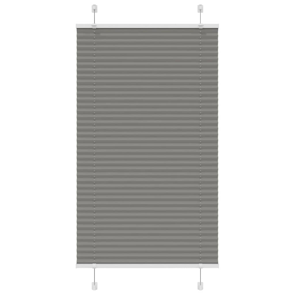 Plisségardin Antracit 75x100 cm Stofbredde 74,4 cm Polyester