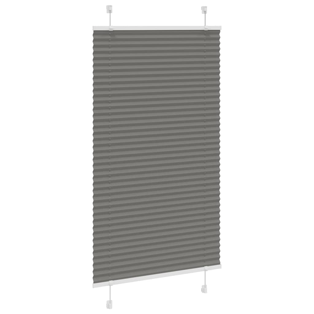 Plisségardin Antracit 80x100 cm Stofbredde 79,4 cm Polyester