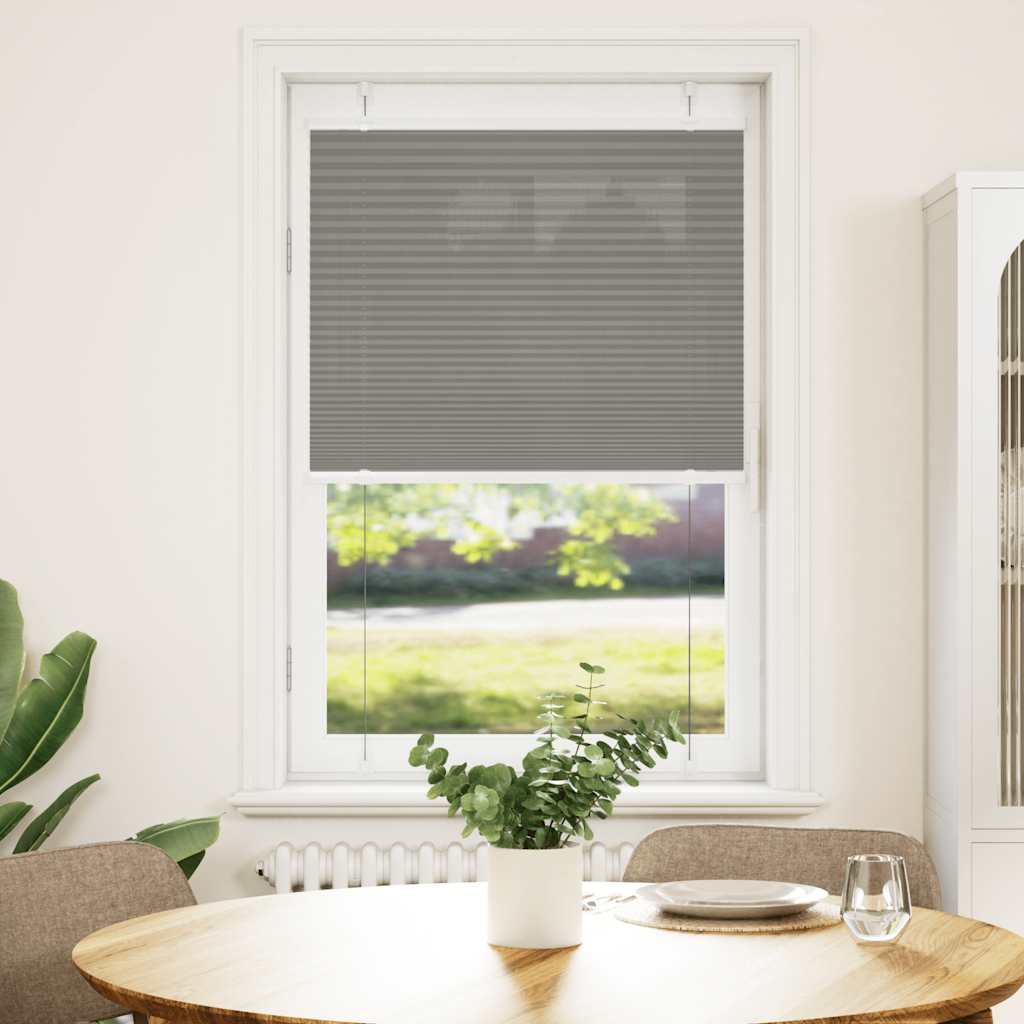 Plisségardin Antracit 80x100 cm Stofbredde 79,4 cm Polyester