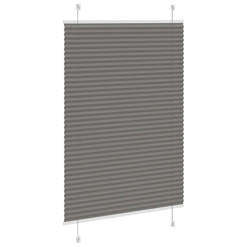 Plisségardin Antracit 85x100 cm Stofbredde 84,4 cm Polyester