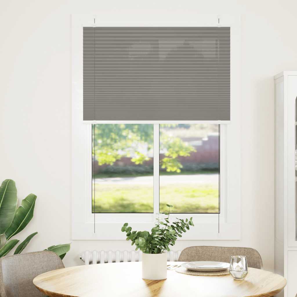 Plisségardin Antracit 85x100 cm Stofbredde 84,4 cm Polyester