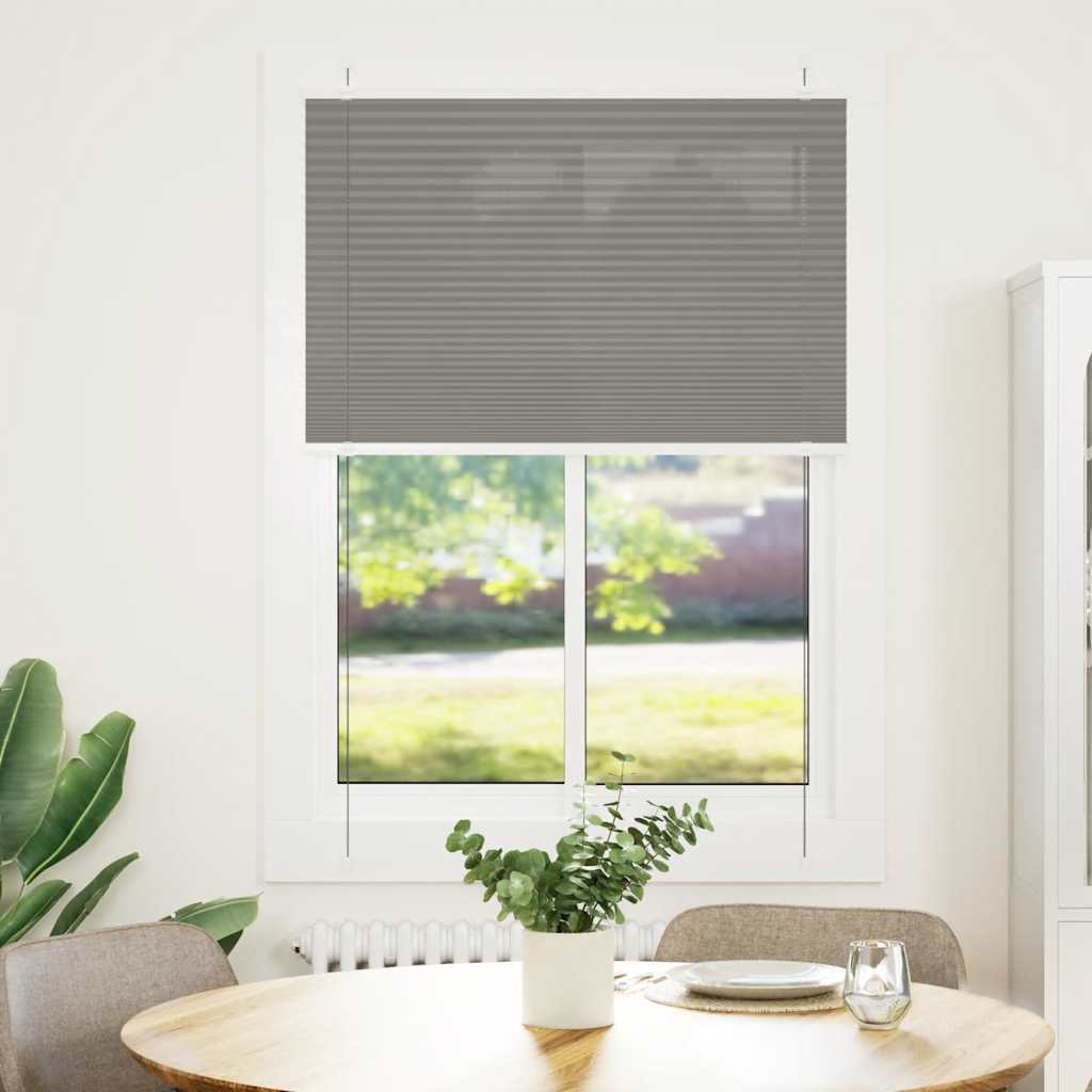 Plisségardin Antracit 95x100 cm Stofbredde 94,4 cm Polyester