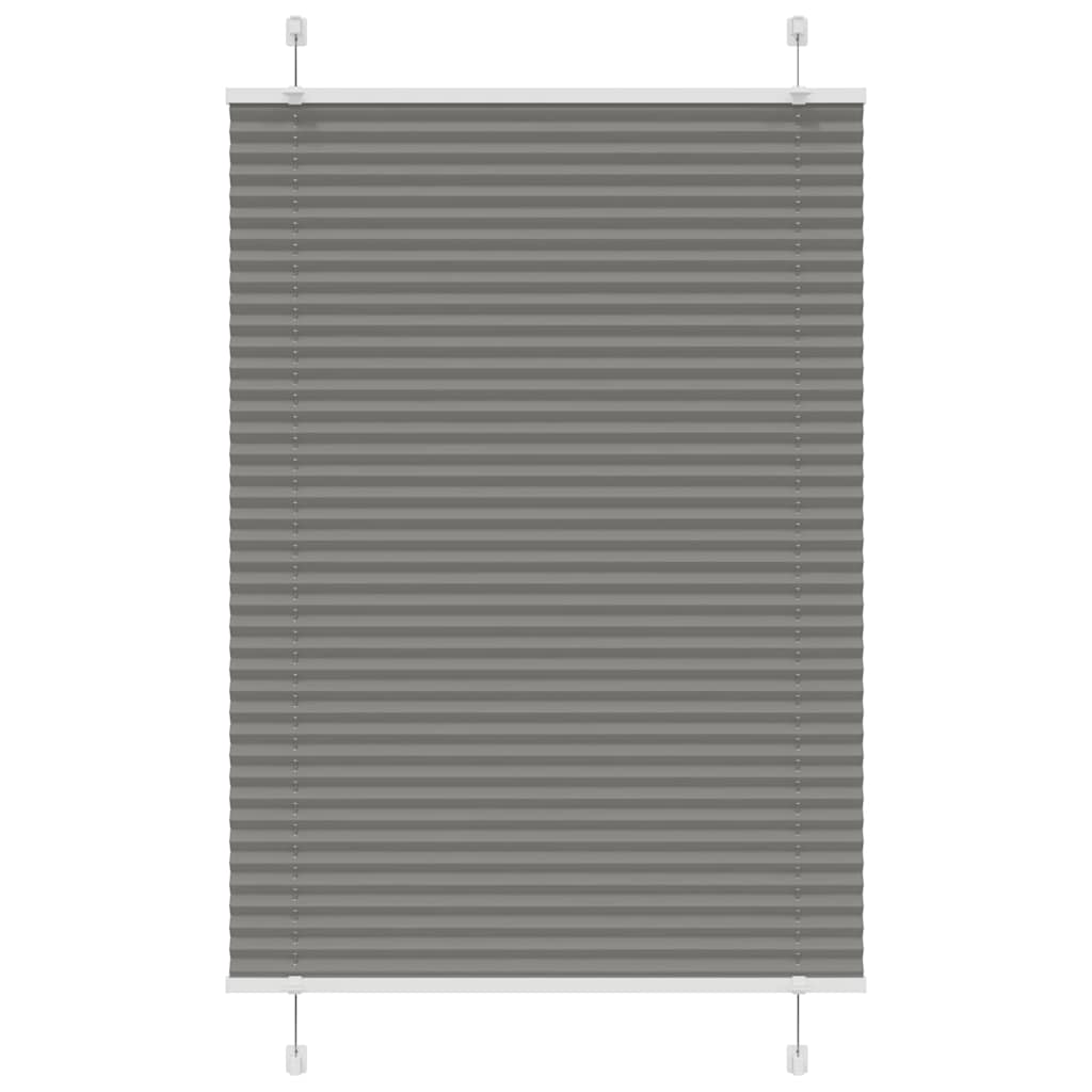 Plisségardin Antracit 100x100 cm Stofbredde 99,4 cm Polyester