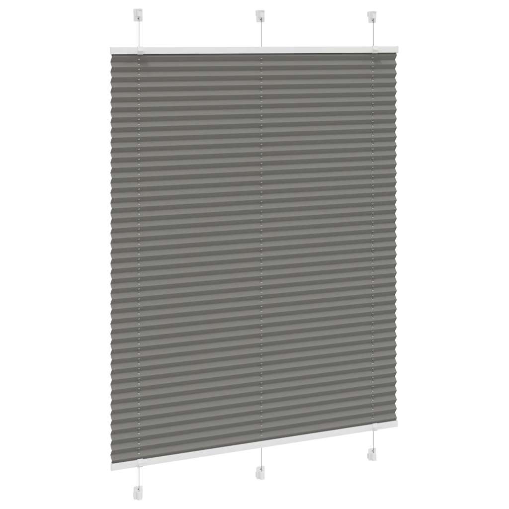 Plisségardin Antracit 105x100 cm Stofbredde 104,4 cm Polyester