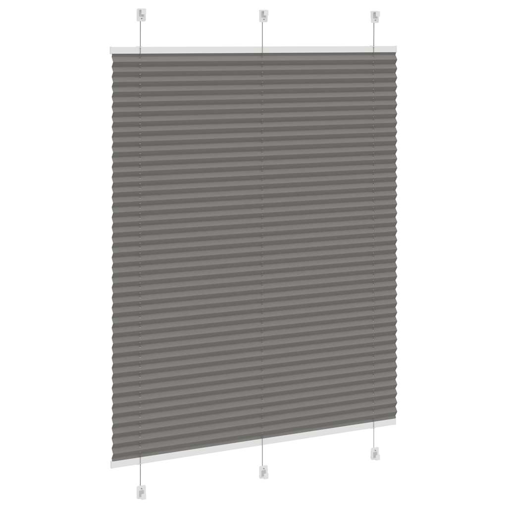 Plisségardin Antracit 105x100 cm Stofbredde 104,4 cm Polyester