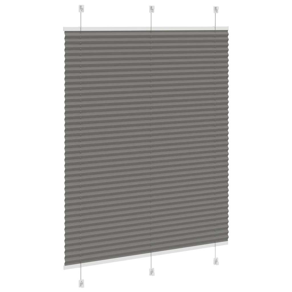 Plisségardin Antracit 110x100 cm Stofbredde 109,4 cm Polyester