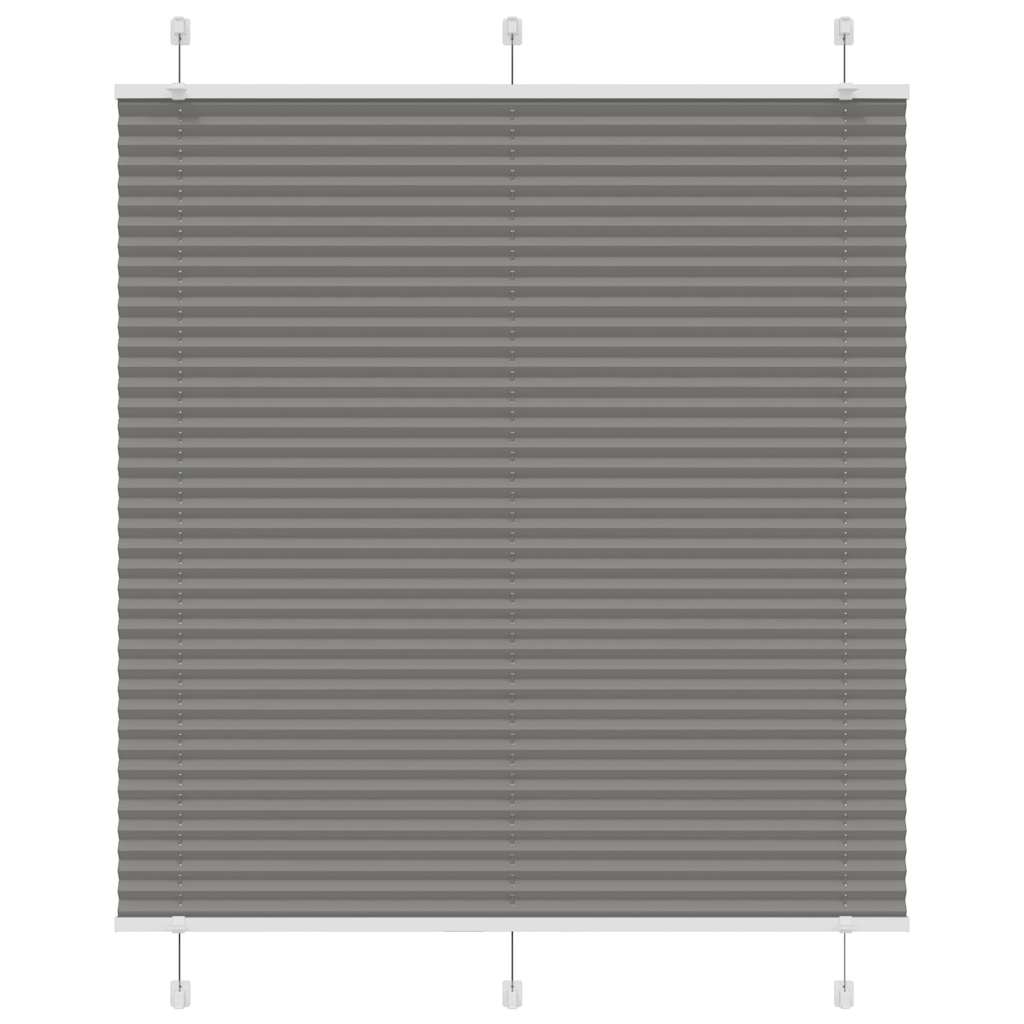 Plisségardin Antracit 115x100 cm Stofbredde 114,4 cm Polyester