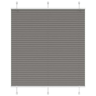 Plisségardin Antracit 115x100 cm Stofbredde 114,4 cm Polyester