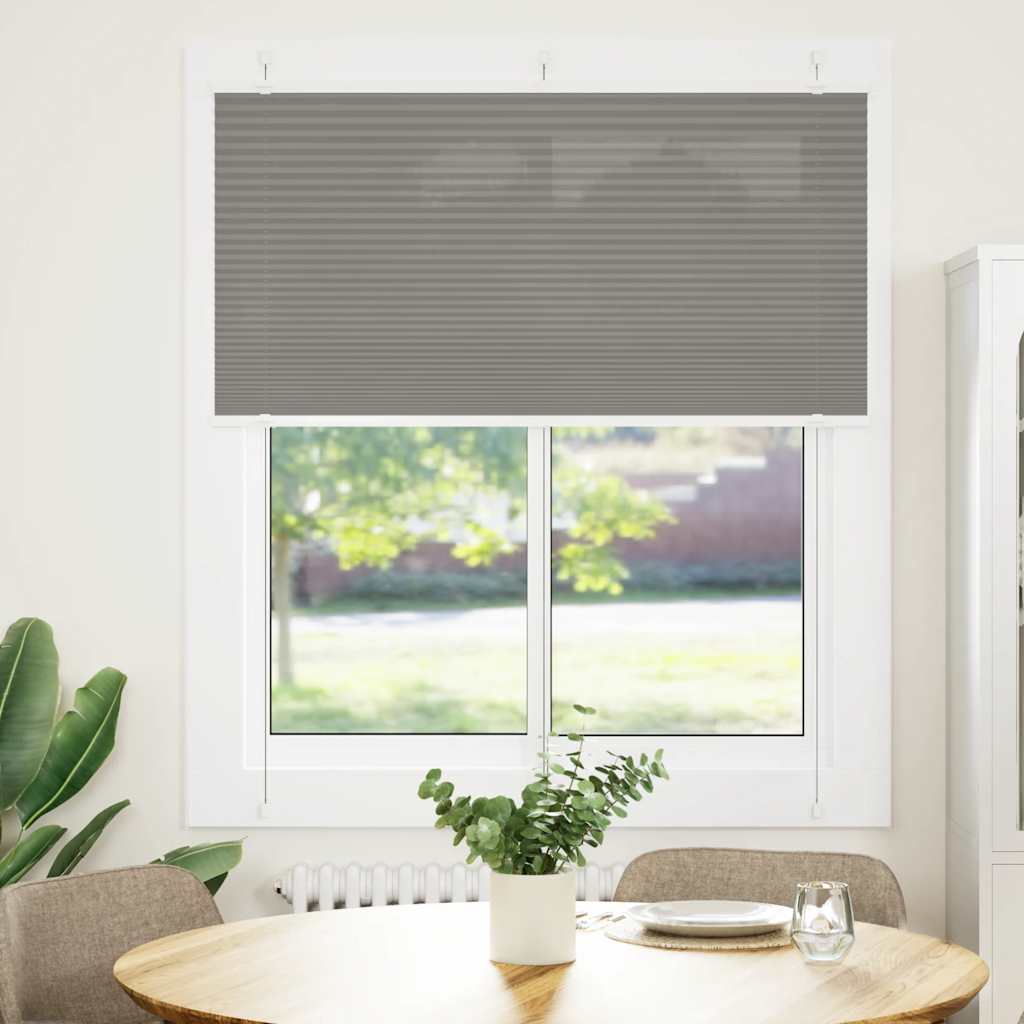 Plisségardin Antracit 115x100 cm Stofbredde 114,4 cm Polyester