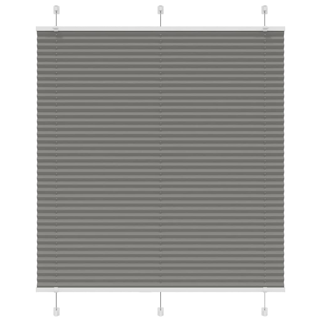Plisségardin Antracit 120x100 cm Stofbredde 119,4 cm Polyester